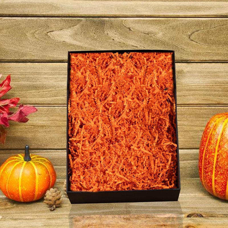 Gloreyan 3 Colors Halloween Crinkle Cut Paper Shred, Black Orange Purple Raffia Paper Sherd Filler Grass for Gift Wrapping Basket Filling Birthdays Weddings Party Supply（10.6 oz） - Image 5